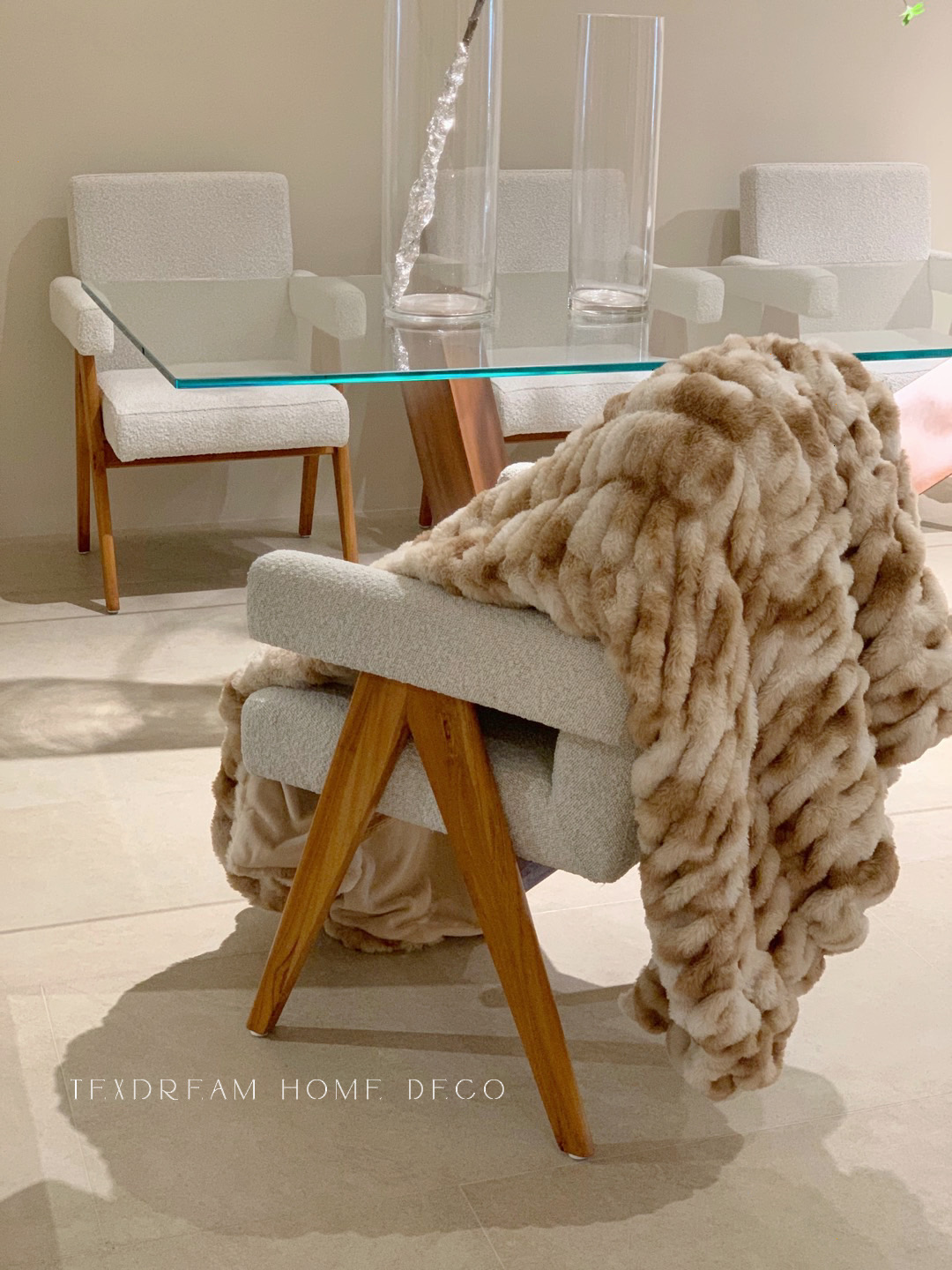 Texdream态度 扎染仿兔毛毯 秋冬超柔休闲毯子简约沙发毯盖毯轻奢,淘宝优惠券,粉丝福利购,淘宝优惠卷