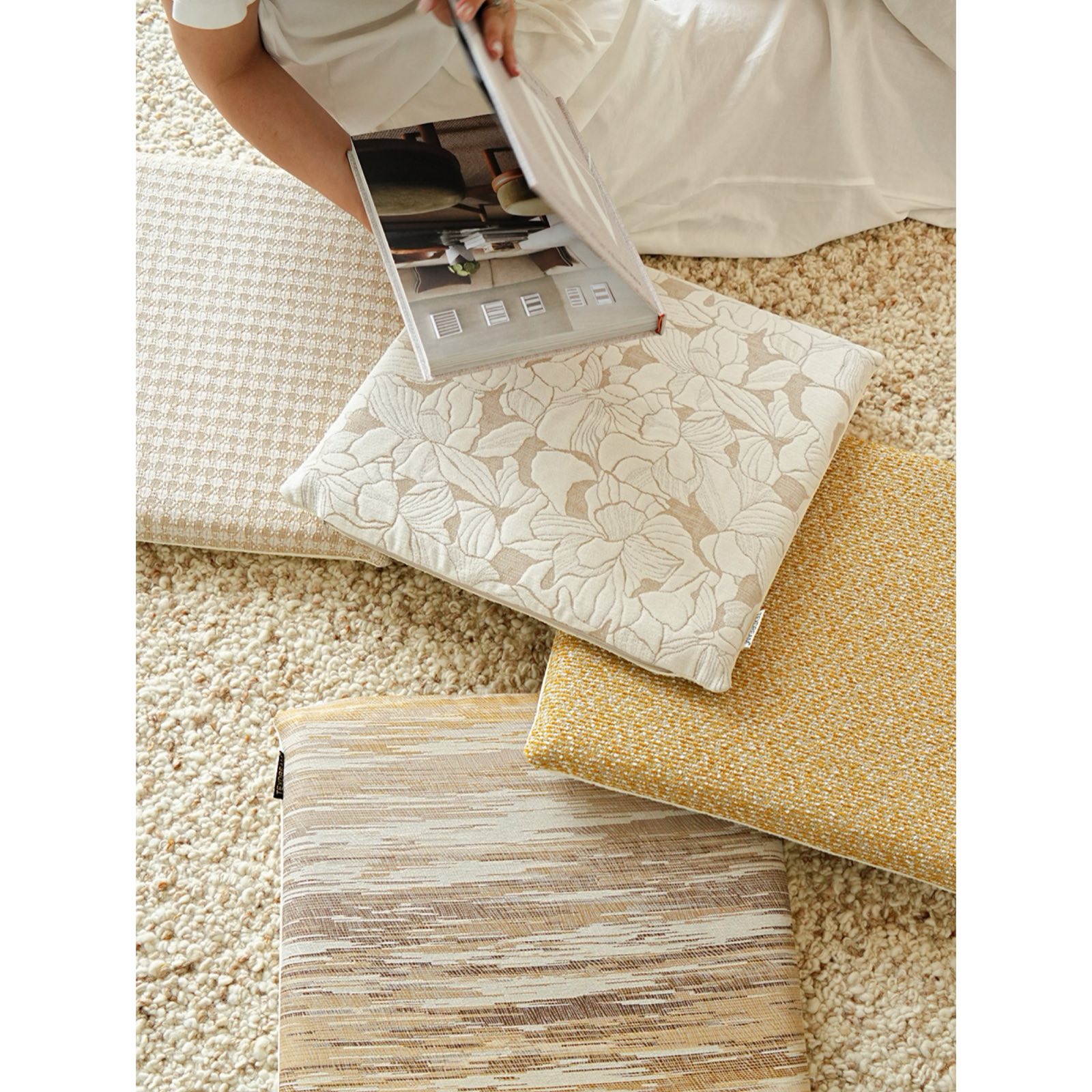 Pastoral style dining chair cushions removable