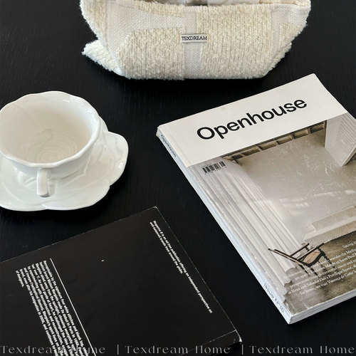 Texdream态度侘寂风布艺纸巾盒客厅高档轻奢抽纸盒家用车载纸巾套 - 图3