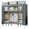 Wardrobe Home Bedroom Simple Assembly Cloth Wardrobe Bold and Thickened Steel Pipe Strong and Durable Rental Storage Cabinet