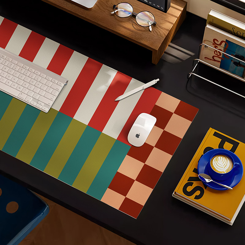 孟菲斯办公桌超大鼠标垫写字台垫键盘垫家用女生书桌写字台桌面垫,淘宝优惠券,粉丝福利购,淘宝优惠卷