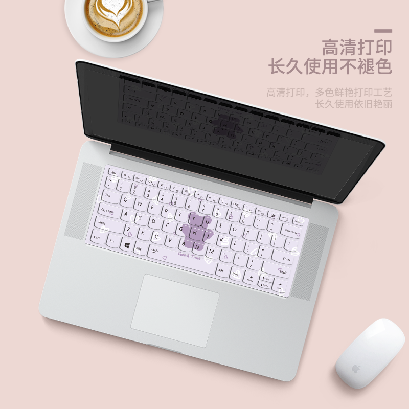 卡通可爱笔记本键盘膜适用联想pro13小新air14华为matebook电脑保护膜华硕苹果戴尔惠普星小米彩绘定制防尘罩 - 图2