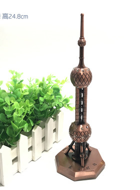 上海东方明珠塔模型摆件金属标志性建筑工艺品礼品特色旅游纪念品