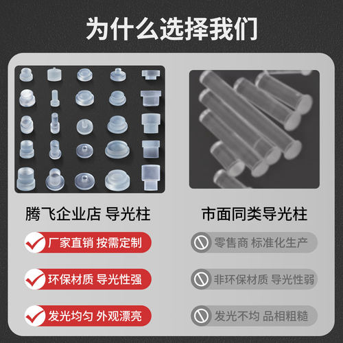 台阶型亚克力导光柱PC导光帽透明led贴片导光指示灯柱百万库存 - 图1