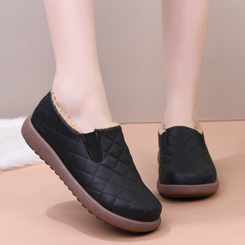 老北京布鞋女棉鞋冬季加绒加厚保暖豆豆鞋防滑妈妈鞋防水懒人鞋,淘宝优惠券,粉丝福利购,淘宝优惠卷
