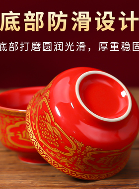 陶瓷莲花供碗八供斋饭碗供佛水碗