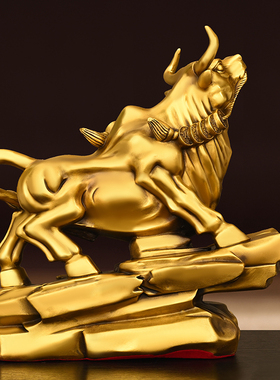 纯铜牛摆件旺市金牛生肖