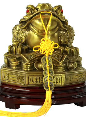 铜金蟾摆件三足蜍蝉店铺