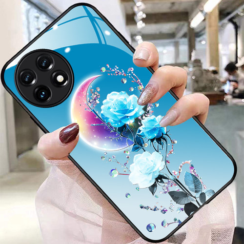 一加11手机壳1加1l时尚镜面玻璃壳1+ L1全包硅胶防摔壹加11女款月亮花网红onePlus 11新款PHB110女PHBl10潮 - 图3