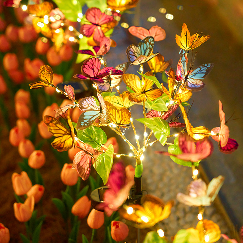 太阳能庭院灯户外防水景观蒲公英装饰灯花园氛围灯草坪插地灯蝴蝶,淘宝优惠券,粉丝福利购,淘宝优惠卷