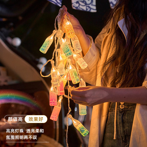 led小彩灯夜市摆摊氛围灯酒瓶灯地摊电瓶专用USB后备箱生日装饰灯 - 图2
