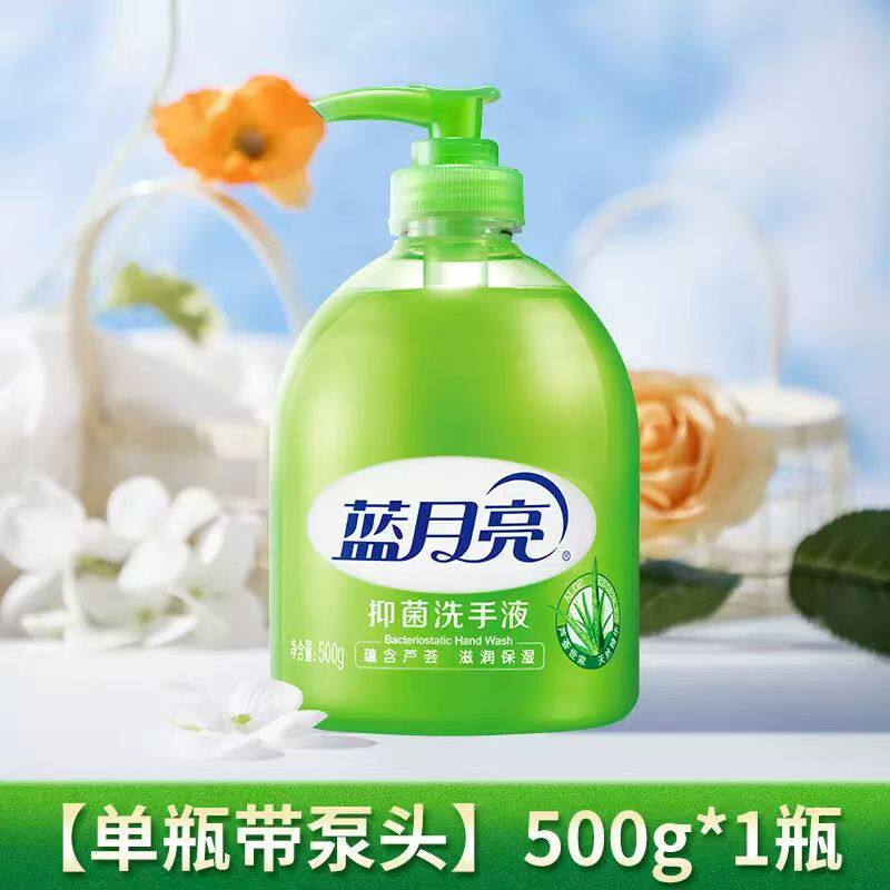 蓝月亮洗手液家庭装杀菌消毒抑菌瓶装500g*2瓶家庭实惠装官方正品