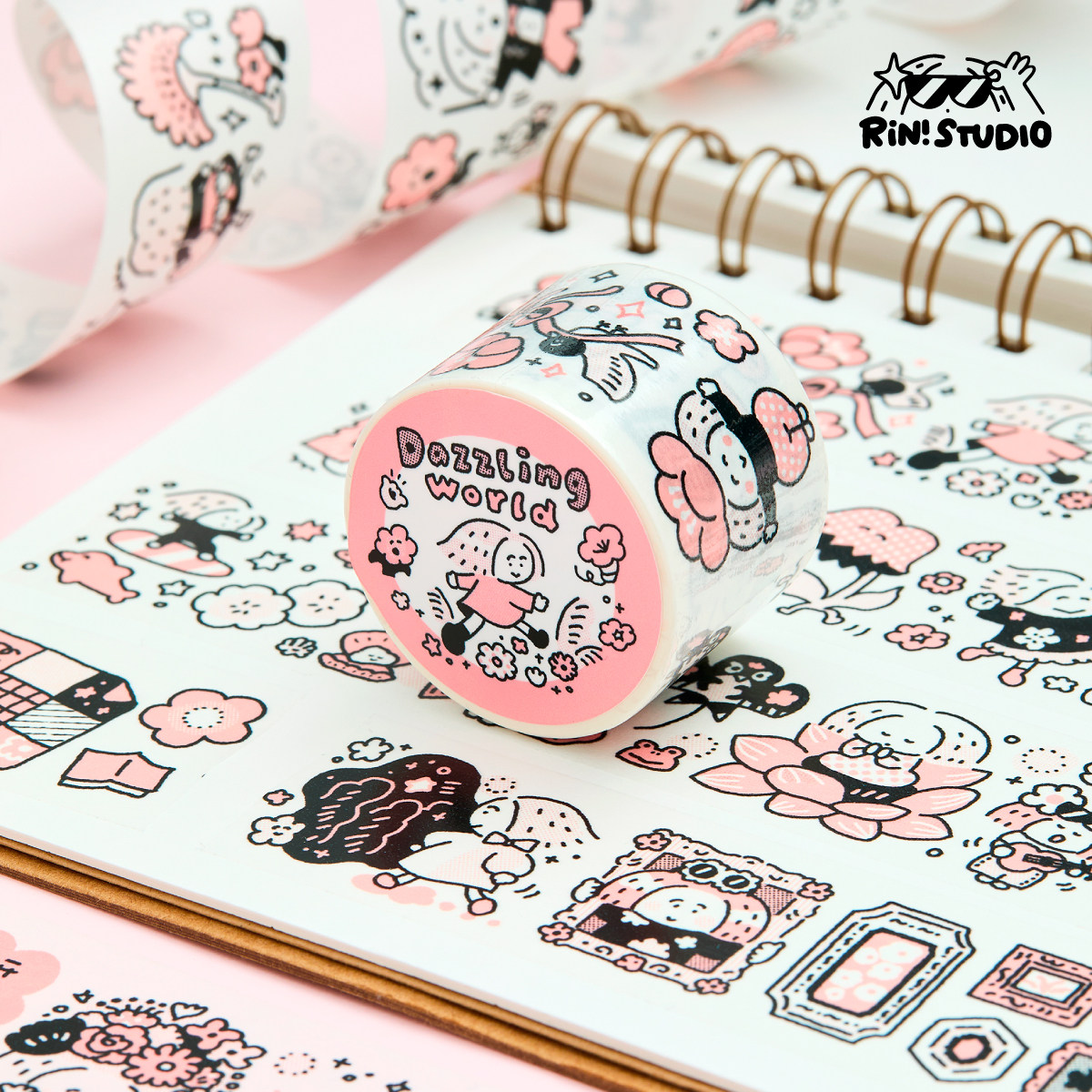 琳榔头x九口山【花花世界联名系列】和纸胶带贴纸可书写手帐装饰,淘宝优惠券,粉丝福利购,淘宝优惠卷
