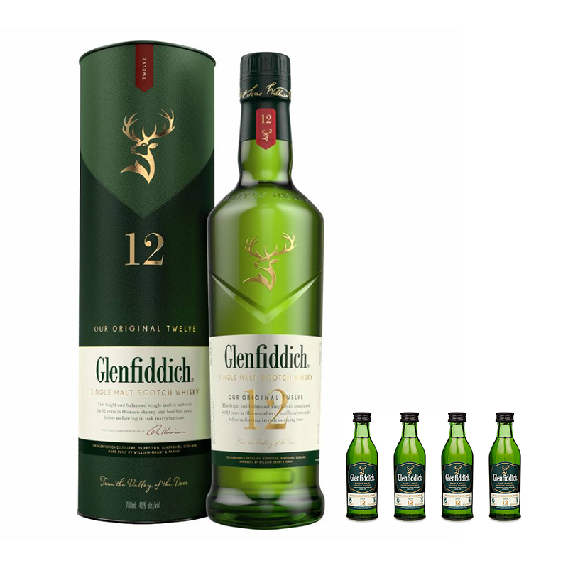 分享装glenfiddich格兰菲迪12年威士忌15天使雪莉30 捅强18小瓶21 - 图3