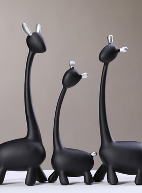 三口四口之家轻奢简约鹿摆件