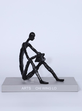 北欧简约现代抽象艺术人物雕塑摆件样板间酒店客厅玄关桌面装饰品