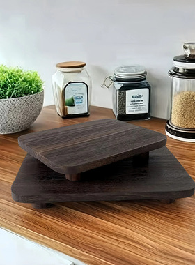 厂家木质底座摆件木质小板凳多肉底座浴室洗漱品肥皂托盘木质底座