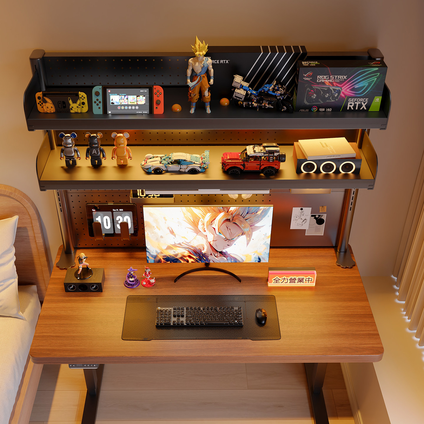 桌面书架洞洞板铁艺儿童学生电脑桌上多层书架办公桌上收纳置物架,淘宝优惠券,粉丝福利购,淘宝优惠卷