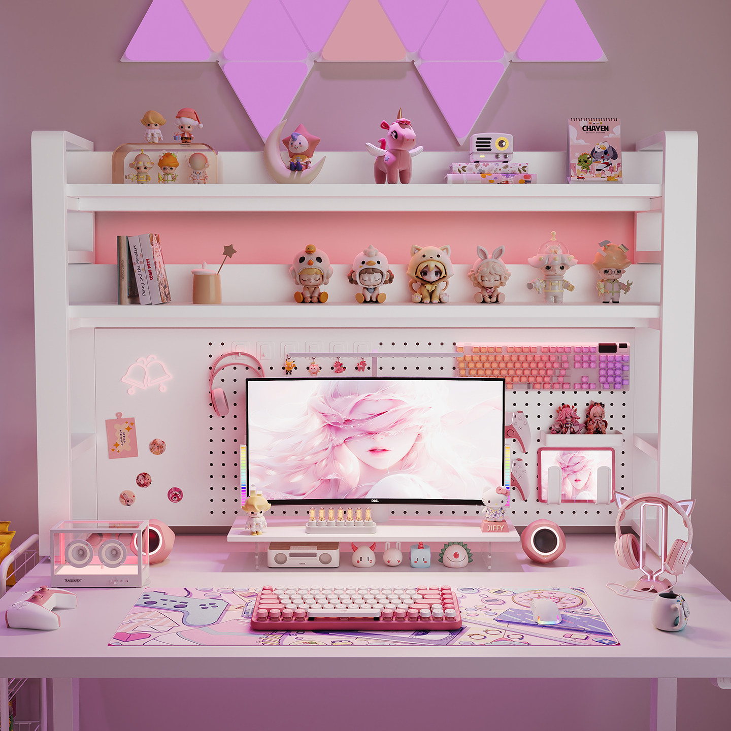 Gaming style load-bearing bookshelf
