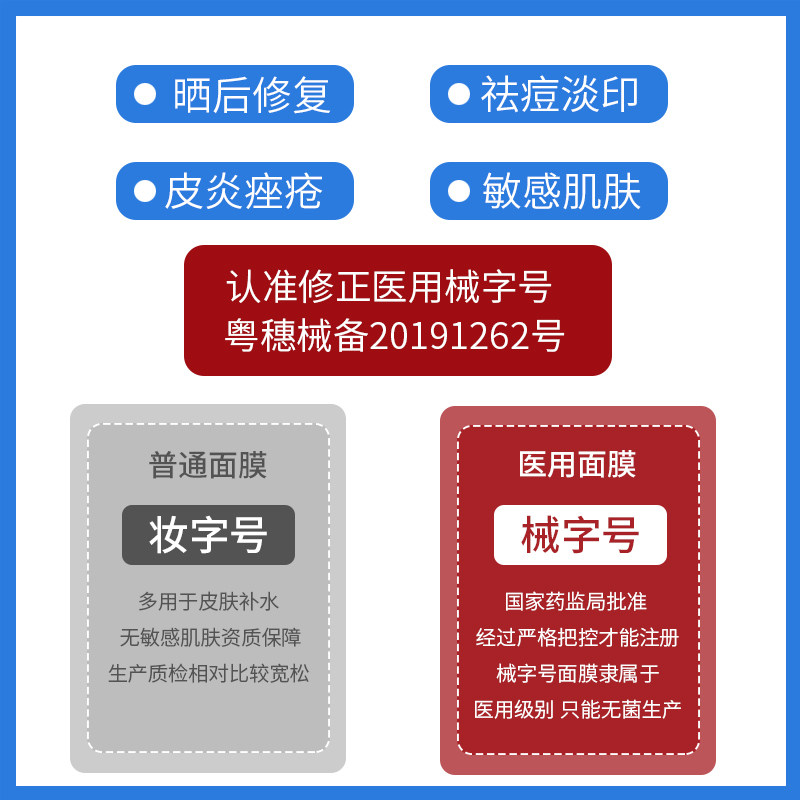 修正医美冷敷贴晒后修复医用面膜 修正修妍伤口敷料