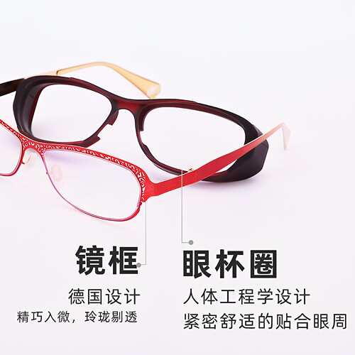 悦家干眼湿房镜防蓝光眼镜女眼镜防花粉近视眼镜框 - 图0