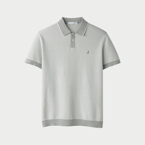 HLA/海澜之家商务套头POLO衫老钱风翻领针织衫26夏季新纯棉短袖男