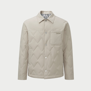 HLA/海澜之家轻商务时尚羽绒服夹克25秋冬保暖鸭绒衬衫翻领外套男