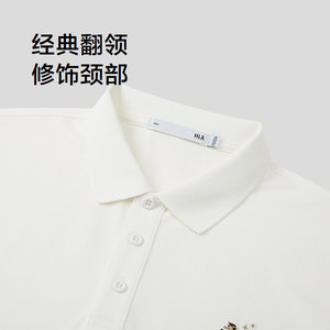 HLA/海澜之家马年敦煌翻领POLO衫26夏季新凉感刺绣短袖上衣男装