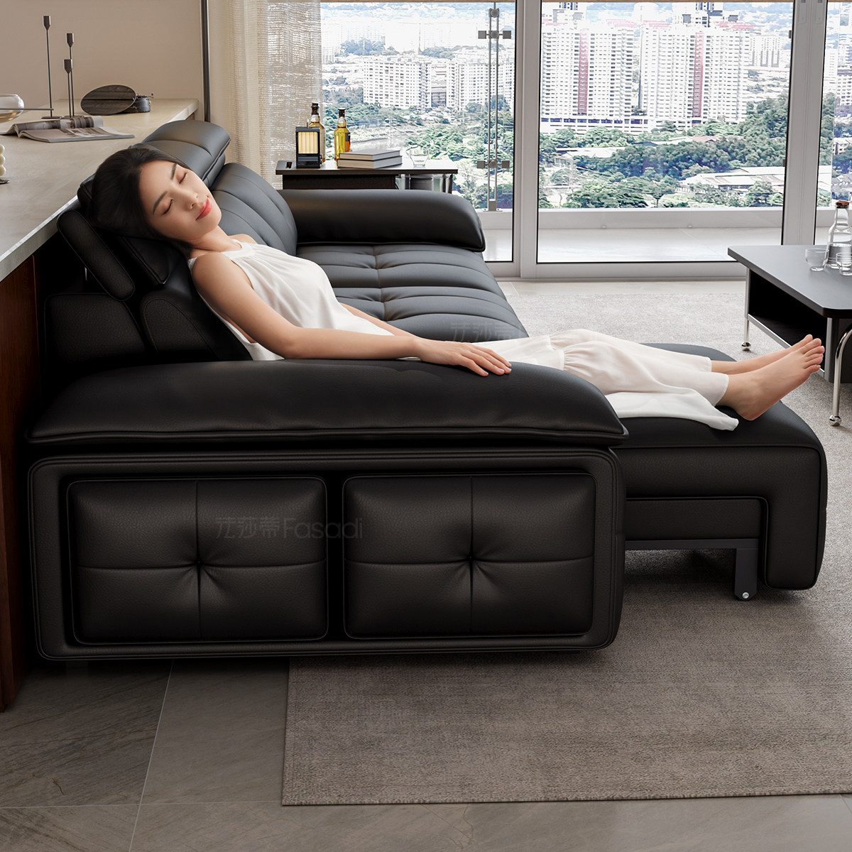 政府补贴法莎蒂意式劳伦斯零靠墙电动功能沙发客厅头层牛皮沙发,淘宝优惠券,粉丝福利购,淘宝优惠卷