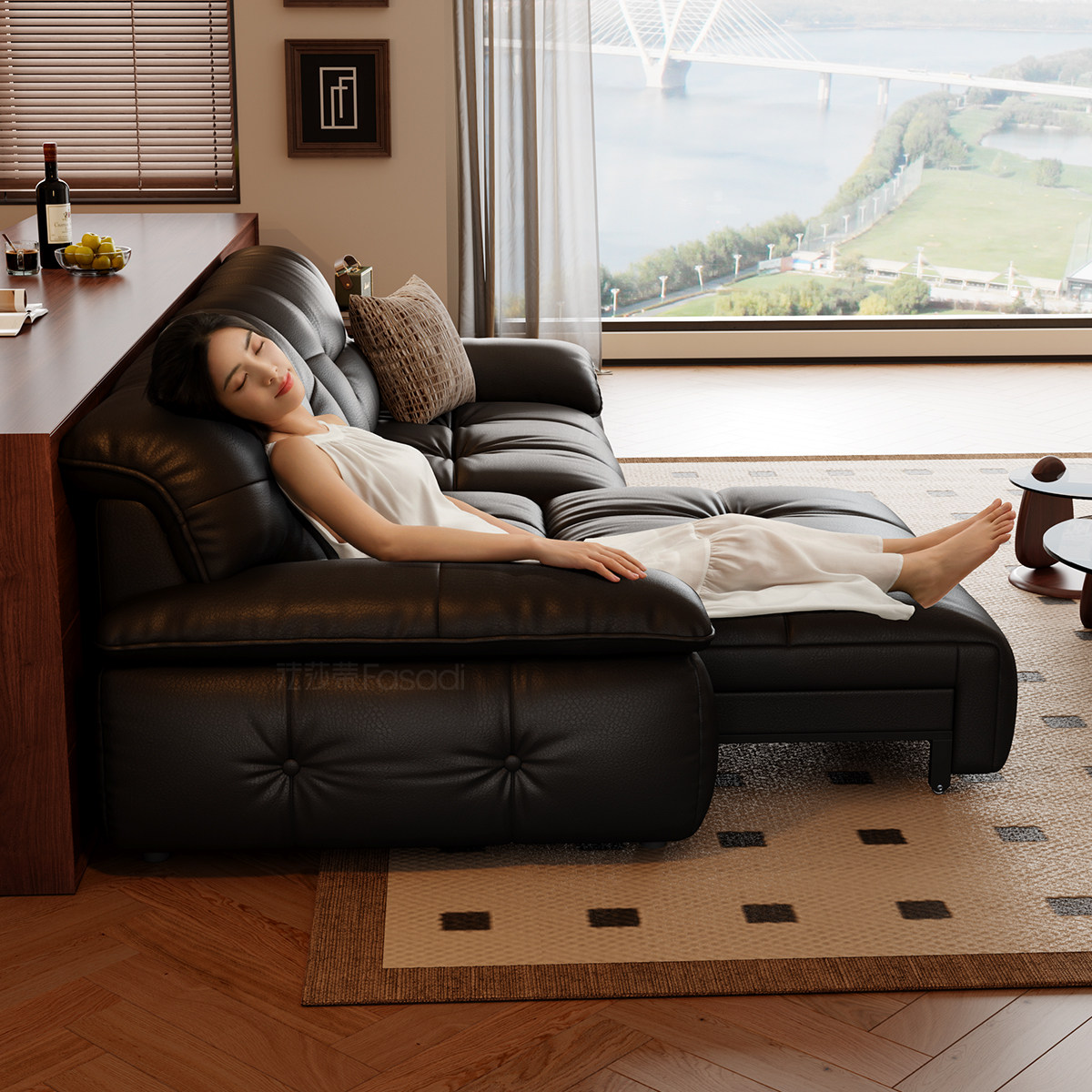法莎蒂云榻电动沙发床头层真皮意式复古客厅伸缩零靠墙功能沙发,淘宝优惠券,粉丝福利购,淘宝优惠卷