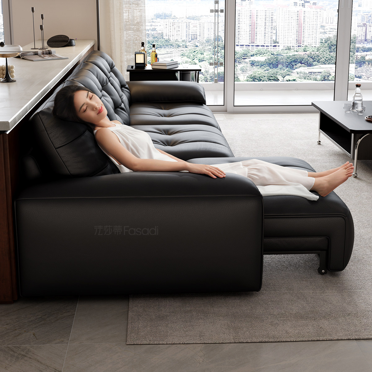政府补贴法莎蒂拉点软包零靠墙电动功能沙发简约客厅头层牛皮沙发,淘宝优惠券,粉丝福利购,淘宝优惠卷