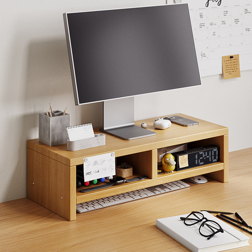 垫电脑显示器屏幕增高架桌面收纳盒底座办公室台式电脑整理置物架 - 图2