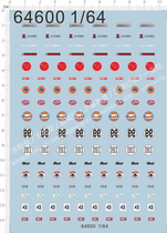 Car Model 1:64 Hot Wheels Wind Fire Wheel (Universal Sign) Special Water Sticker (64600)