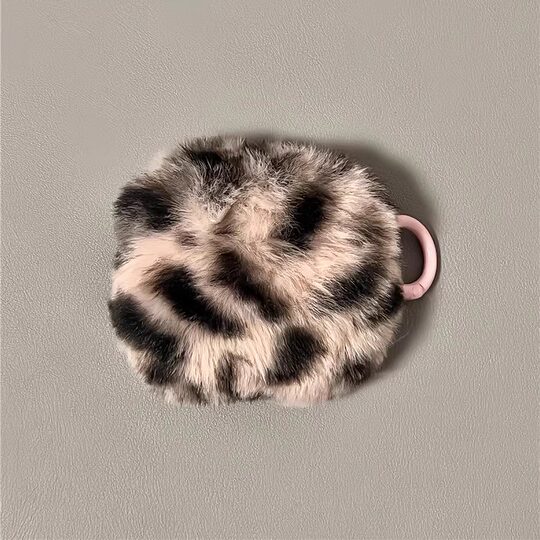 Applicable to iPhone brown leopard print Bluetooth headset cover