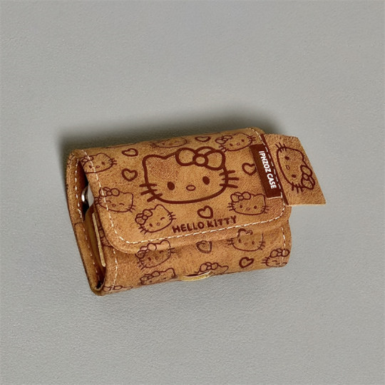 适用Airpods pro3耳机保护套秋冬棕色爱心KT猫苹果耳机套AirPods1/2代/4保护壳带挂绳airpods新3蓝牙耳机壳女