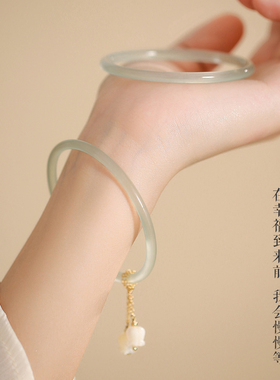 天然玉髓叮当镯一对玛瑙手镯女款