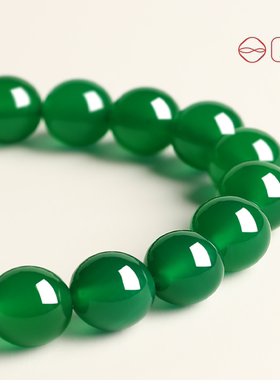 普陀山静心绿玛瑙手串