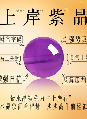 普陀山正品招财紫水晶金发晶手串