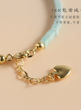 女绿松石复古古风手链小众高级感