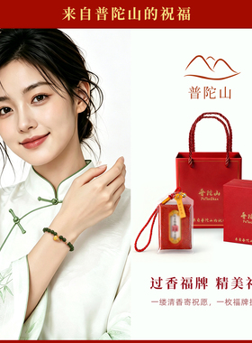 普陀山和田玉手串女款天然玉石