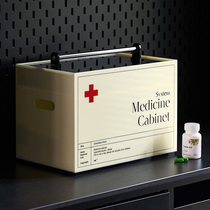 Jaji Acrylic Family Medical Box First Aid Kit Full Drug Storage Box Netred Large Capacity Household Medicine Box