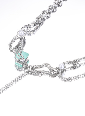 荧光玉石项链女ins轻奢小众设计