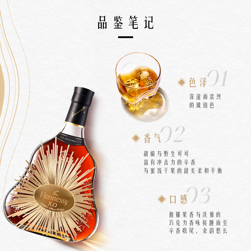 【官方直营】轩尼诗XO干邑白兰地特别版礼盒700ml*2 进口洋酒正品 - 图2