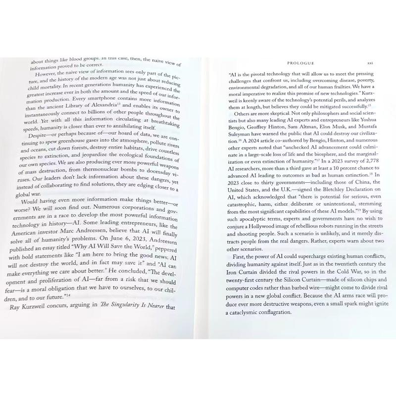 预售 智人之上 Nexus 从石器时代到AI时代的信息网络简史 平装 尤瓦尔·赫拉利新书 人类简史未来简史今日简史作者 英文原版