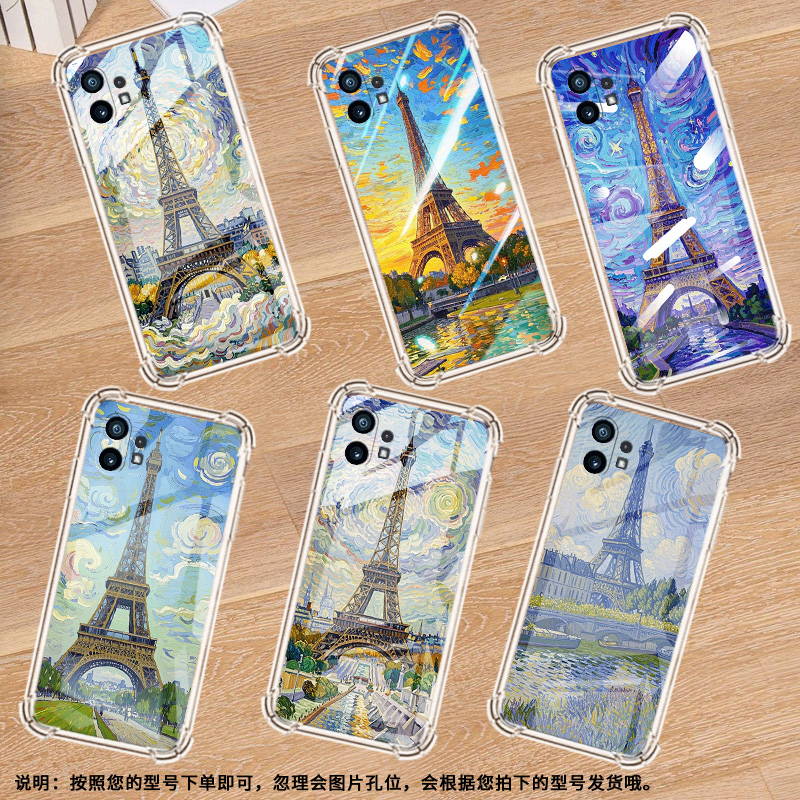 适用Nothingphone2手机壳phone1巴黎铁塔气囊壳CMFPhone1防摔NothingPhone2APlus高级感Phone2A保护套 - 图3