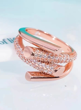 时尚简约多层交叉戒指