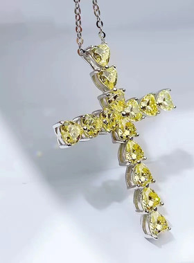 进口D色莫桑石爱心吊坠