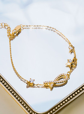 莫桑石小鱼儿手链满钻