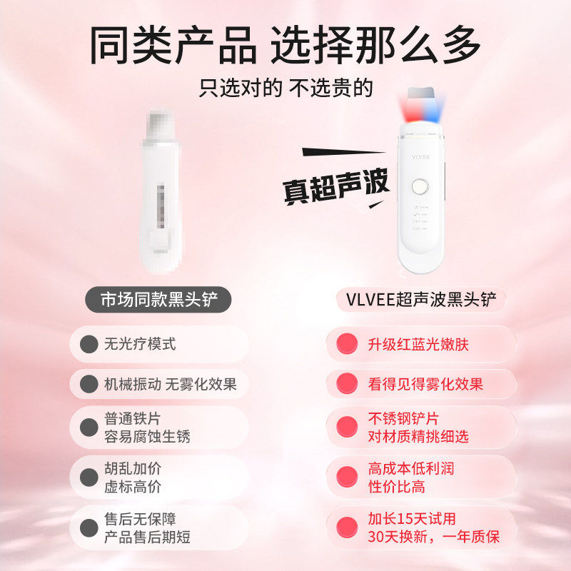法国vlvee超声波清洁铲皮机 vlvee电子美容仪