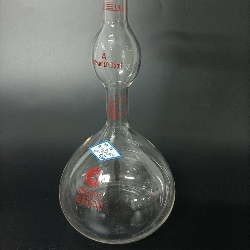 李氏比重瓶250ml0.05实验室玻璃仪器固体水泥比重密度瓶500ml0.05 - 图2